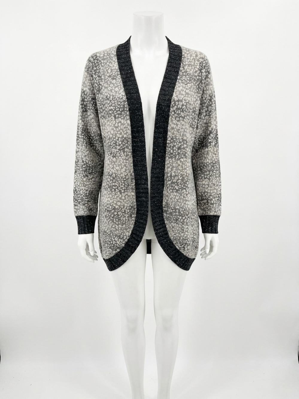 NEW HONEYME leopard fleck cardigan in grey